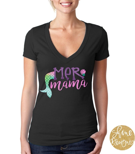 Mer Mama - Mermaid Glitter Shirt