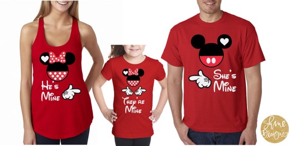 She's Mine , I'm His , They're Mine - Magical Family Matching Shirts