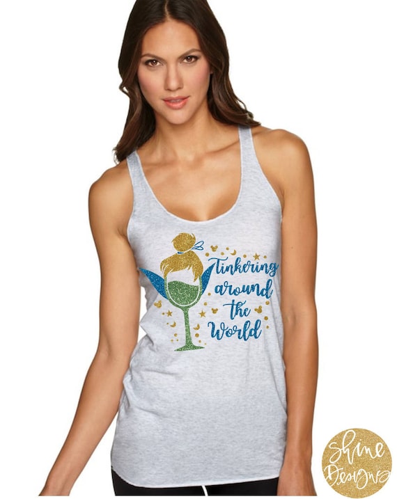 Tinkering Around The World - Tinkerbell Inspired Magically Glitter Shirt - Epcot Food and Wine Festival