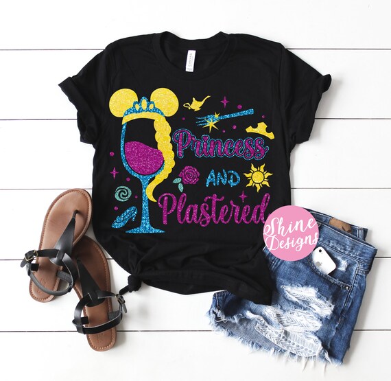 Princess and Plastered - Princess Icons - Tangled, Sleeping Beauty, Beauty and the Beast, Aladdin, Moana and The Little Mermaid