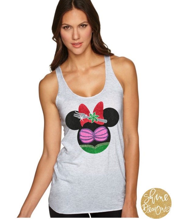 Ariel Minnie Head  - Magical Glitter Shirt
