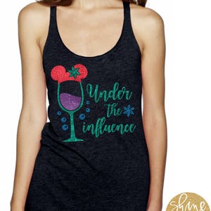 Under The Influence The Little Mermaid Inspired Drinking Glitter Shirt Epcot Food And Wine Festival image 2