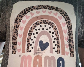 Mama rainbow!  Bleached Graphic Tee