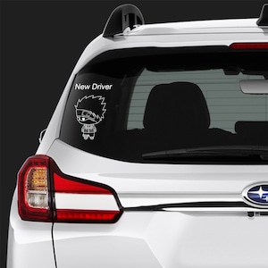 Nruto Chokorn-mascotte nieuwe coureur autosticker