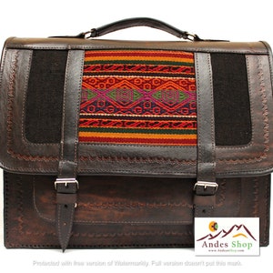 SALE 25% OFF Genuine Leather Briefcase, Leather Messenger Bag, Leather Satchel, Shoulder Bag, Vintage briefcase, brown briefcase image 1