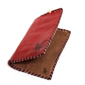 SALE 25% KORTING* Echt lamaleren kaarthouder portemonnee handgeschilderd (Bolivaans-Peruviaans leer)