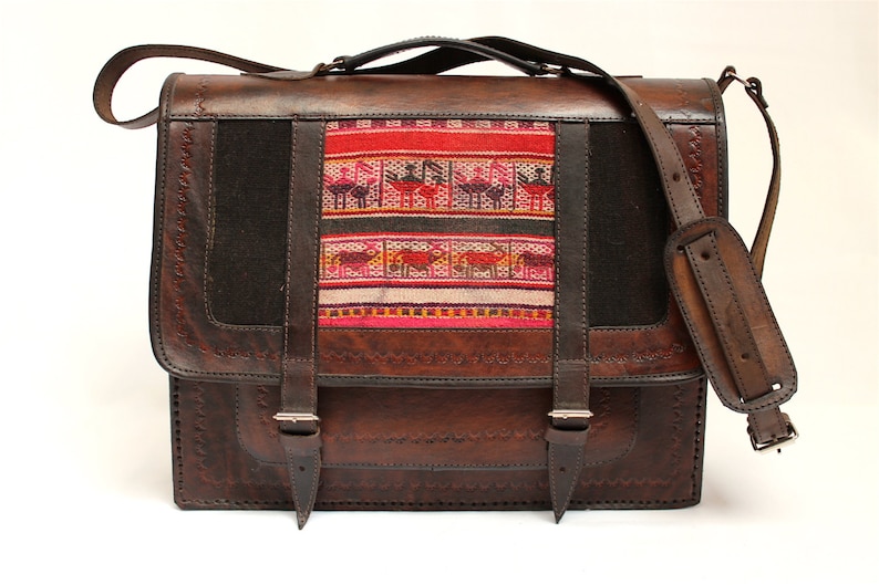 SALE 25% OFF Genuine Leather Briefcase, Leather Messenger Bag, Leather Satchel, Shoulder Bag, Vintage briefcase, brown briefcase image 2