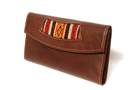 último Billetera//Cartera de Cuero Real marroquí negro