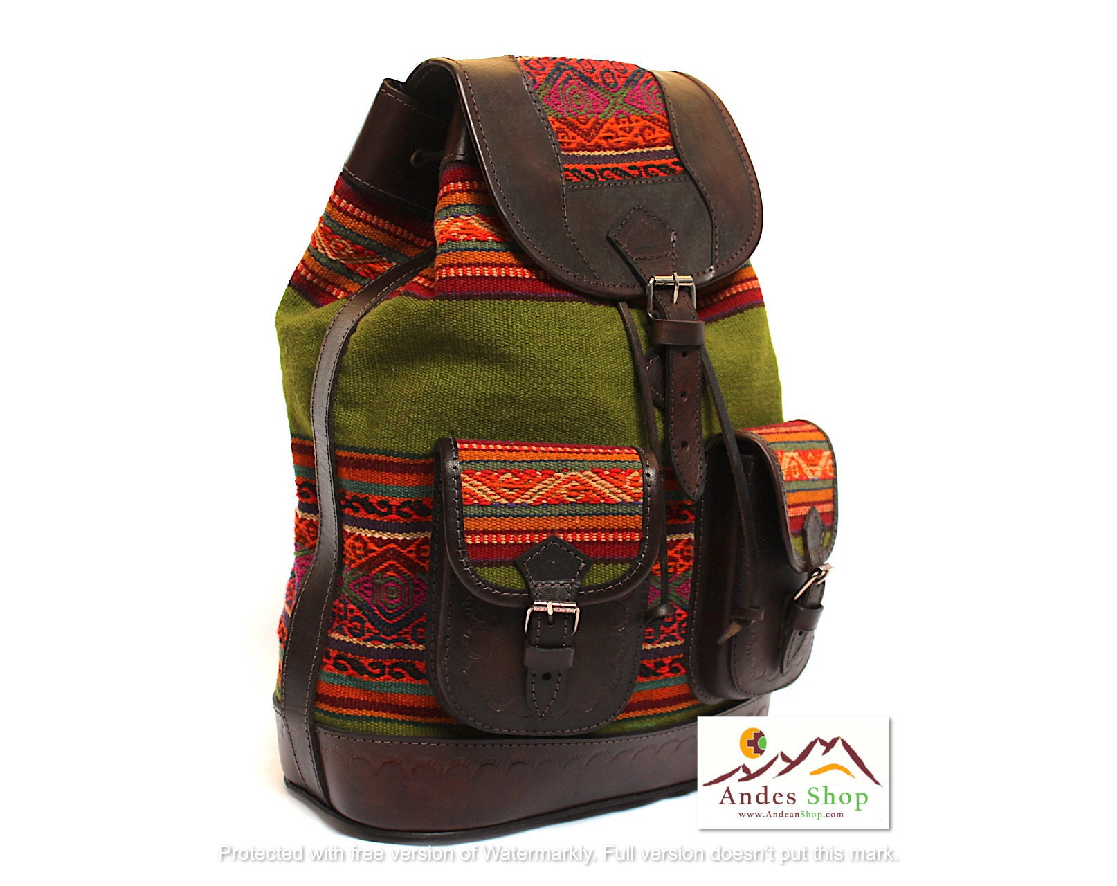 Tela Morral De Aguayo Cuero Morral Andino MORRAL ANDINO – Buyu