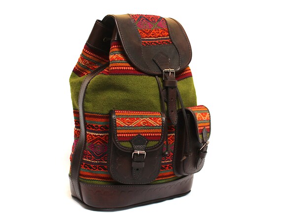 15% DESCUENTO Mochila étnico Andina hecha a mano de Cuero | Etsy México