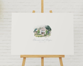 Custom Watercolor Wedding Venue Guest Book Alternative 2026 Personalized Photo Guest Book Rustic Digital or Print
