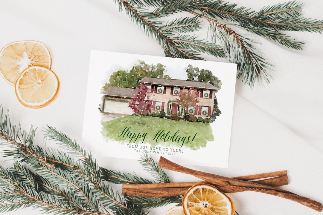 Personalised Christmas Card First Christmas In Your New Home - UK