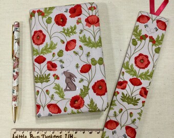 A6 Poppy and Hare Notebook / Address Book / Bookmark / Diary