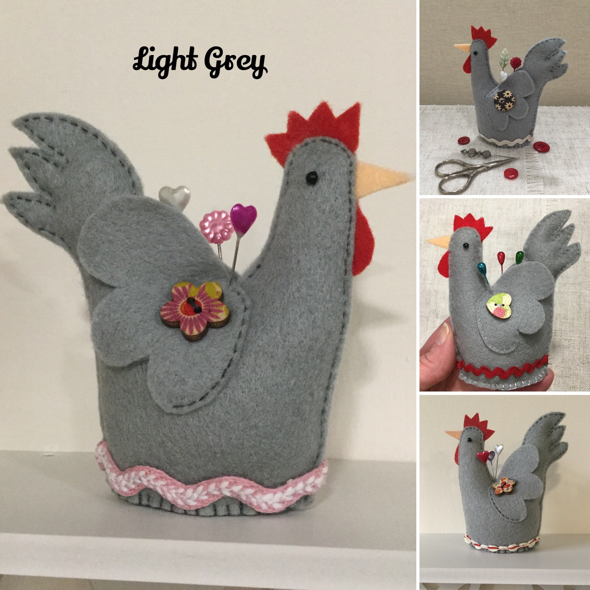 Chicken pin cushion / handmade pincushion / felt chicken Etsy