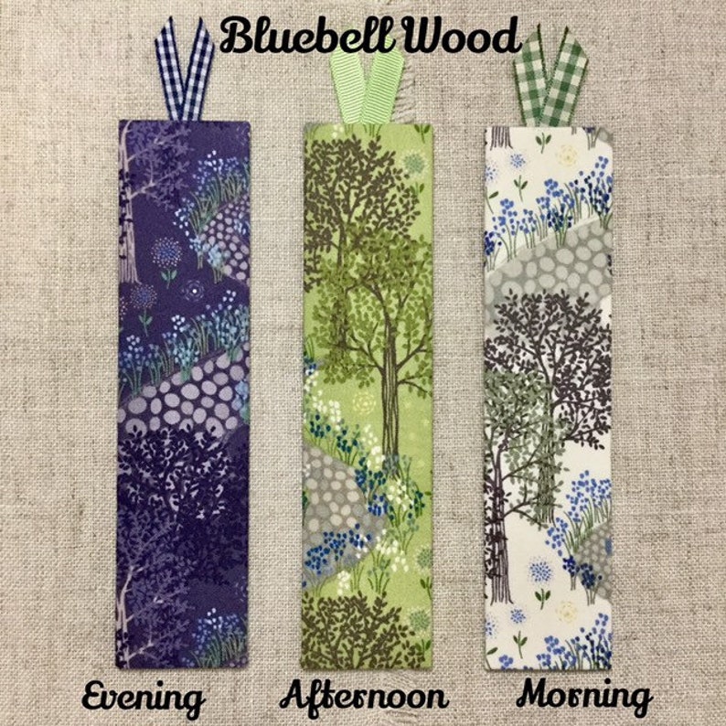 Forest Bookmarks / Handmade Fabric Bookmarks Etsy UK