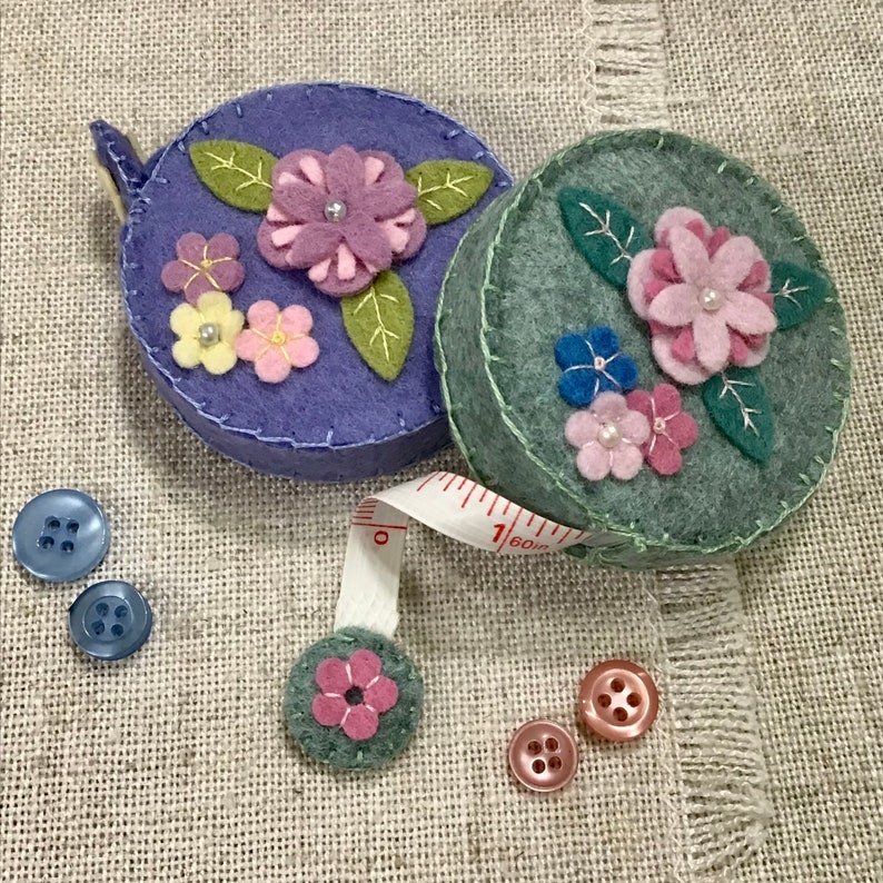 Flower Tape Measure / Hand Sewn Felt Tape Measure / Sewing Etsy