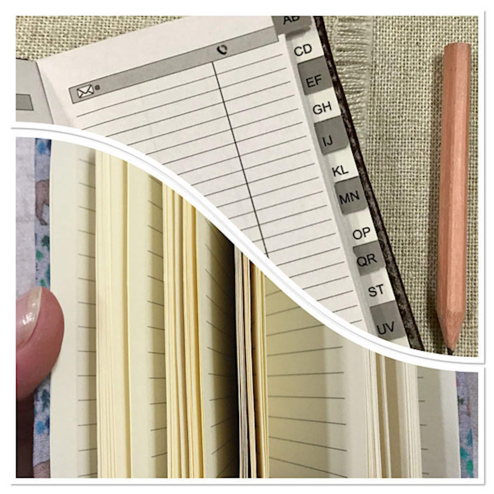 Pocket Address Book / Pocket Notebook / Bookmark - Etsy