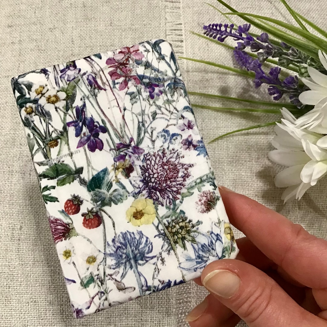 Small Fabric Address Book / Pocket Notebook / Bookmark Etsy
