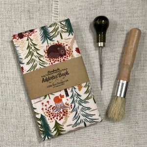 Fabric Address Book / Handmade Book / Slim Design