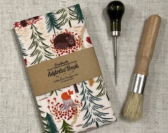 Fabric Address Book / Handmade Book / Slim Design
