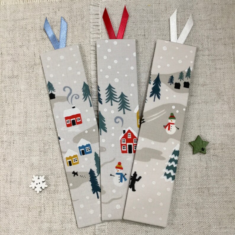 Festive Bookmarks / Luxury Handmade Bookmarks Snow Days