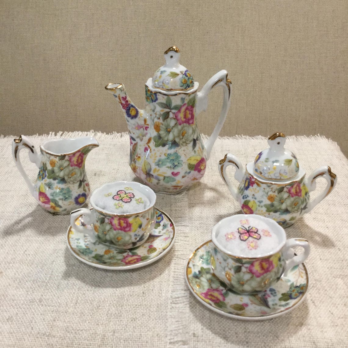 Vintage Leonardo Collection miniature tea set / teacup Etsy