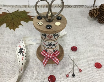 Woodland Deer Scissor Holder With Scissors / Crochet Hook Holder