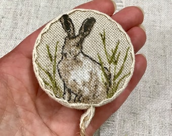 Maßband / Leinen Stoff / Hase / Herz