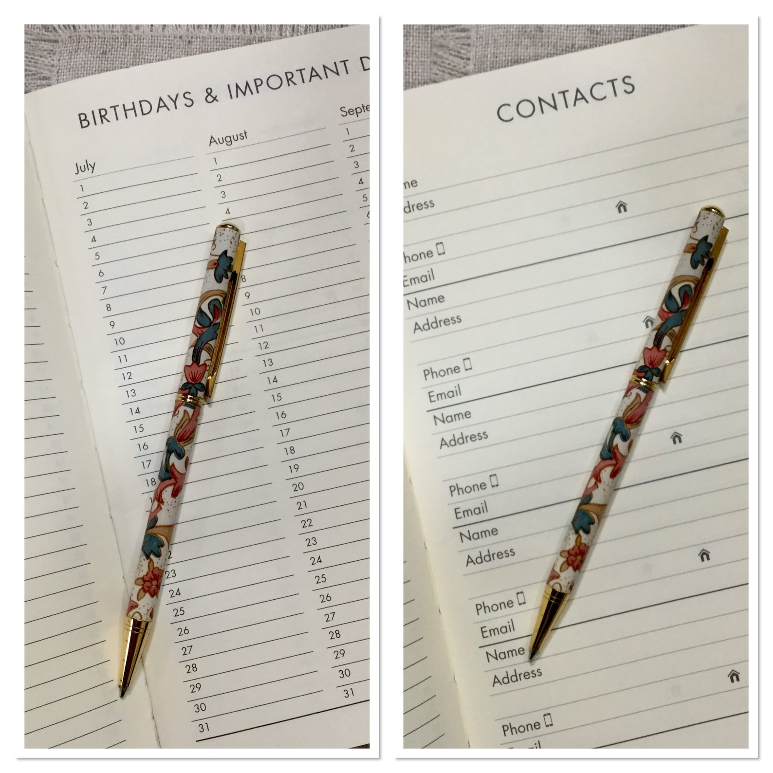 Large Address Book / A5 Address and Birthday Book Etsy UK