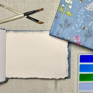 Bloc aquarelle A6 / 6 x 4 po. / Chiffon 100 % coton / Papier aquarelle haut de gamme / Cadeaux pour artistes / Aquarelle de paysage