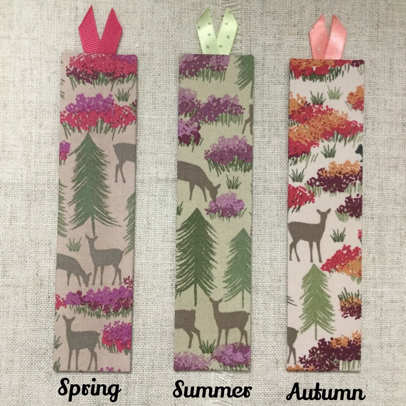 Forest Bookmarks / Handmade Fabric Bookmarks Etsy