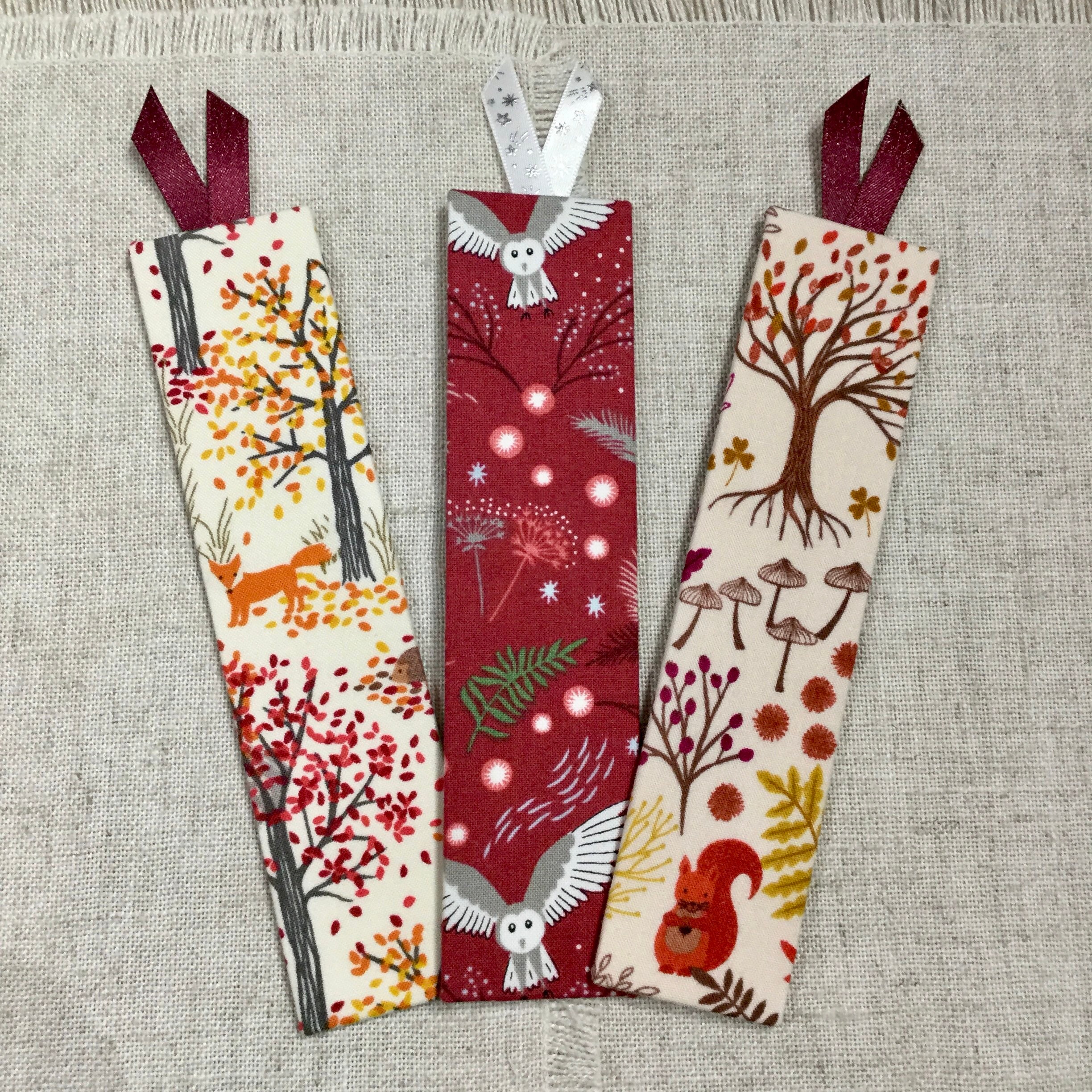 Boookmarks / Handmade Fabric Bookmark / Woodland Creatures Etsy