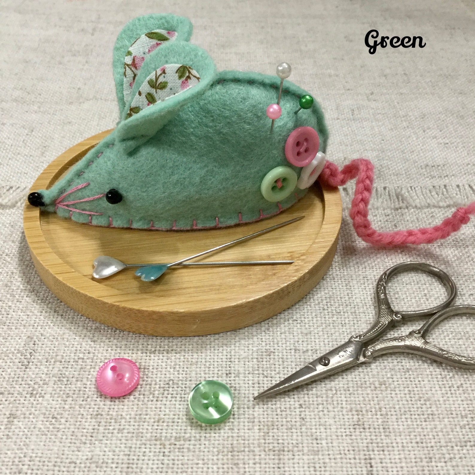Pin Cushion Mouse / Handmade Pincushion | Etsy UK