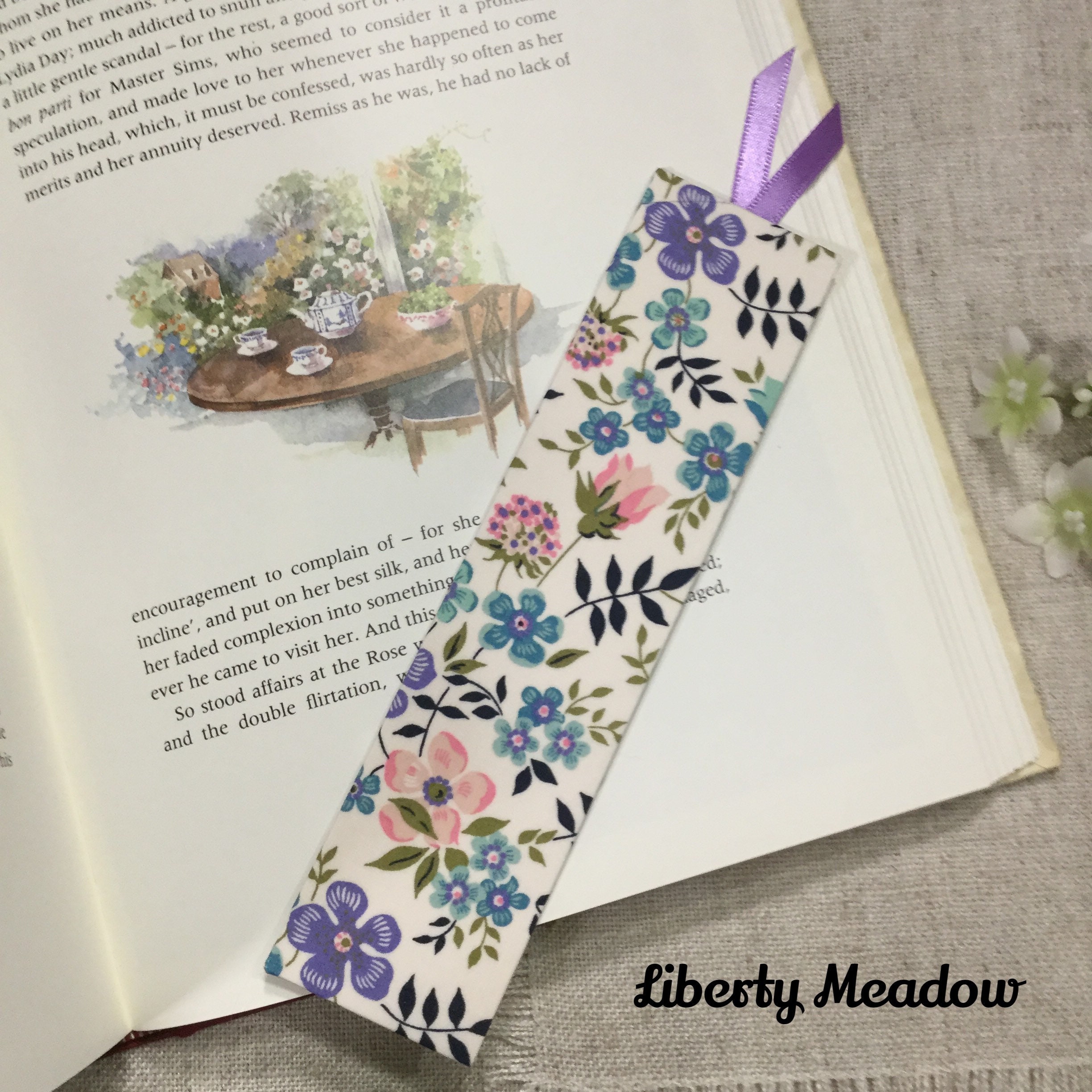 Cottage Garden Bookmarks / Handmade Fabric Bookmarks Etsy