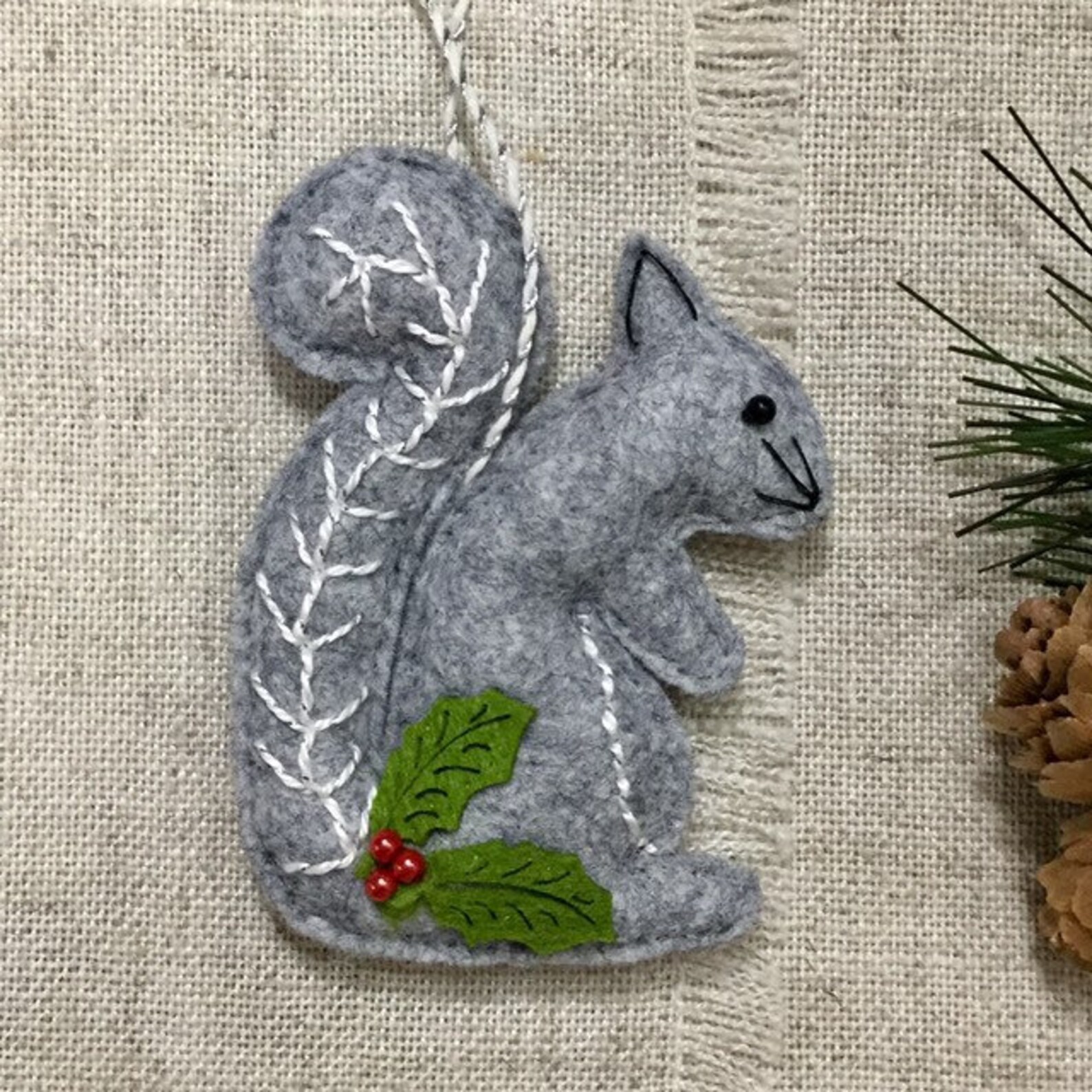 Christmas Squirrel Decoration / Handmade Seasonal Decorations Etsy