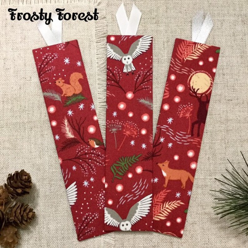 Boookmarks / Handmade Fabric Bookmark / Woodland Creatures Etsy