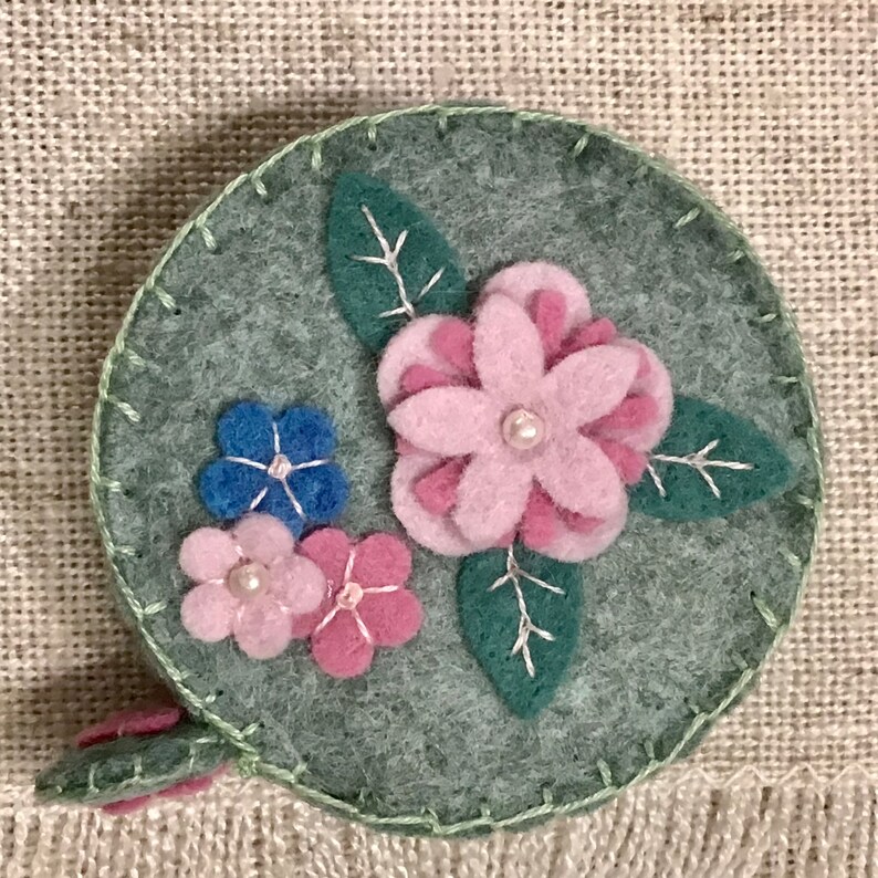 Flower Tape Measure / Hand Sewn Felt Tape Measure / Sewing Etsy
