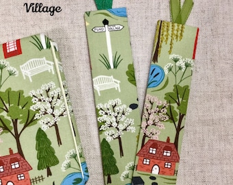 Countryside Bookmarks / Handmade Fabric Bookmarks