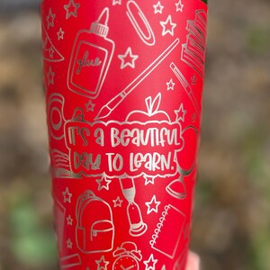 Engraved Teacher Tumbler: Stainless Steel Teacher Appreciation Gift