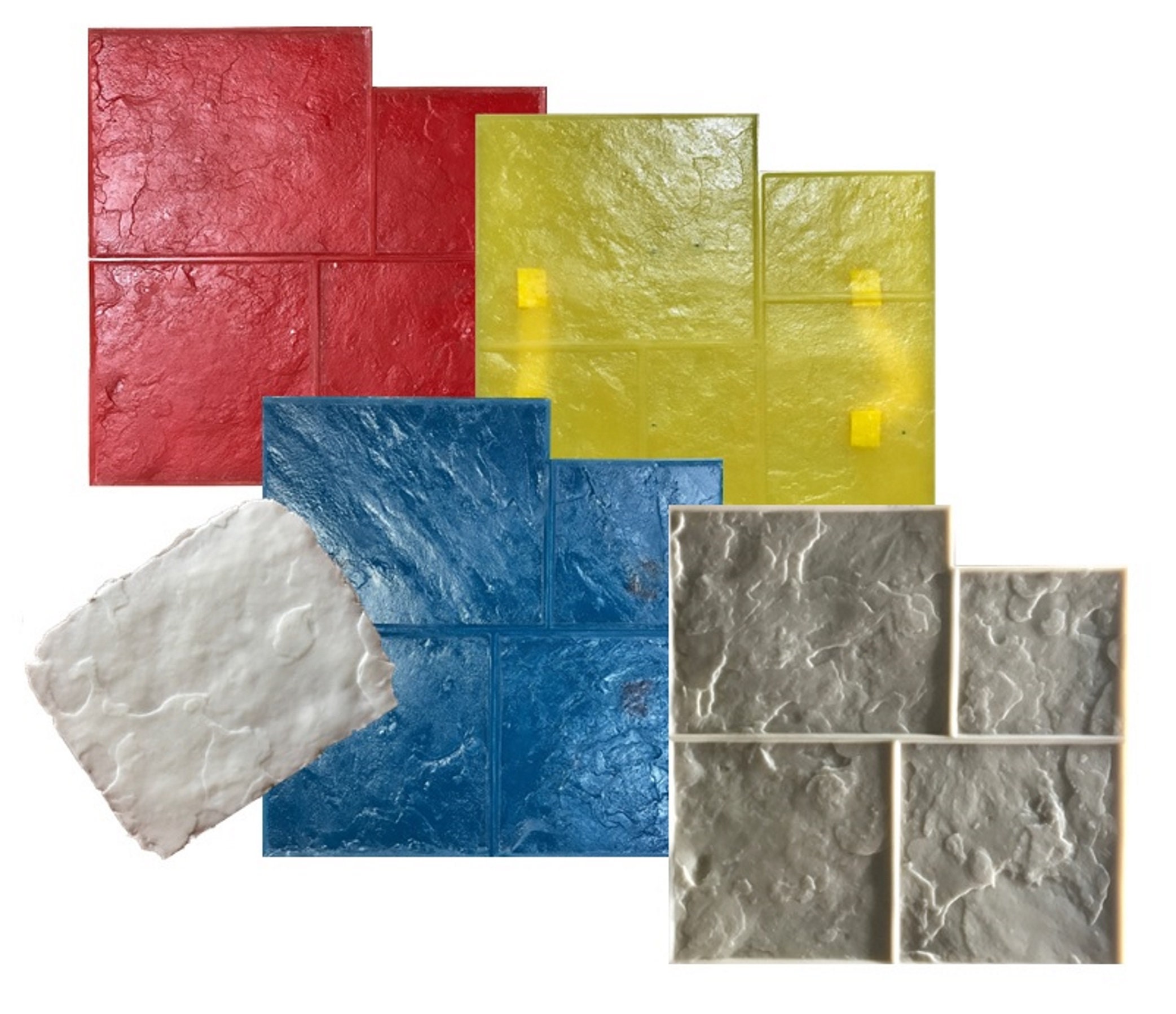 Ashlar Concrete Stamp. Slate Cement Texture Imprint Stamp Mats SM 3001