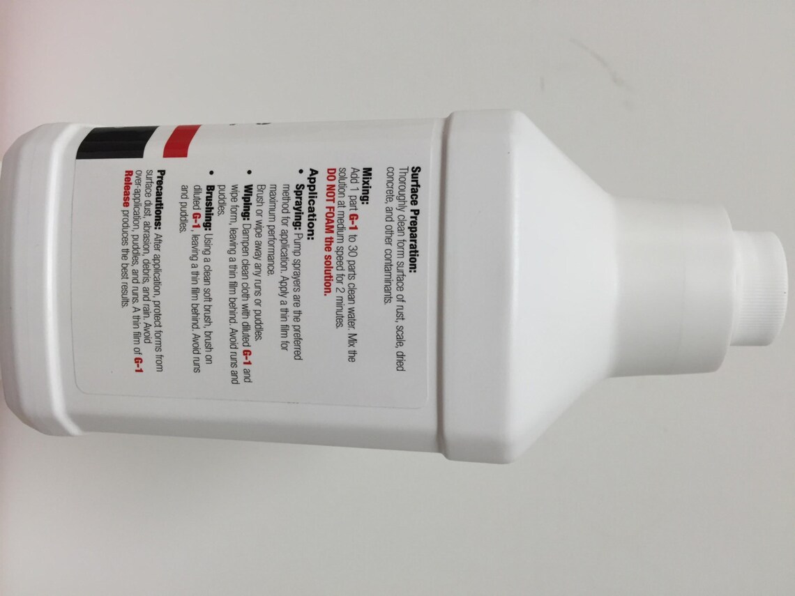 Concrete Mold Release Agent. Concrete Form Oil G1 Etsy