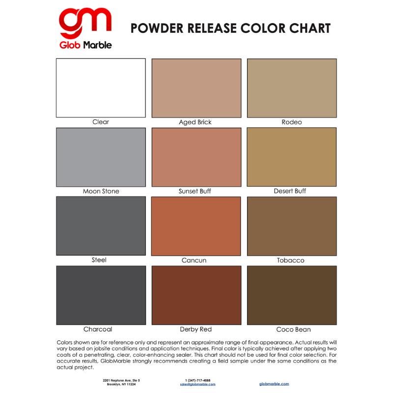 Stamped Concrete Powder Release Agent - Color Additive for Concrete ...