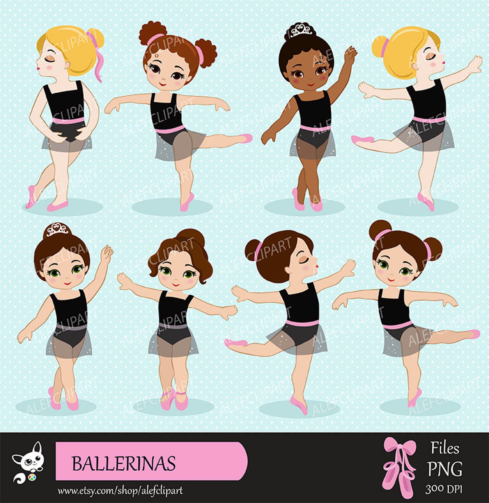 ballet - digital clipart set, ballerina clipart, ballet clipart, tutu clipart, ballet slippers.