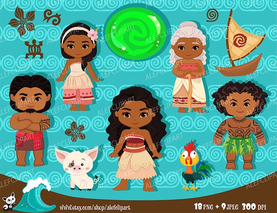 Moana Clipart Disney Moana Princess Moana Clipart Instant Etsy