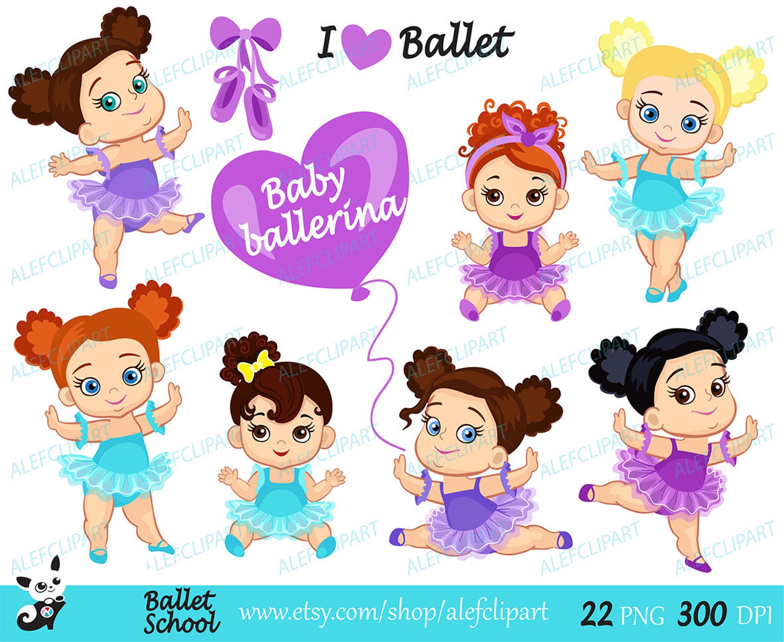 ballet - baby ballerina clipart, ballet clipart, baby ballerinas. ballerinas and purple and blue tutus. for personal and commerc