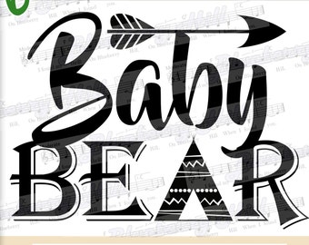 Baby bear SVG - Baby bear svg digital - Buy 3 Get 50%, Baby bear with Arrow - Baby bear clipart - Baby bear SVG file