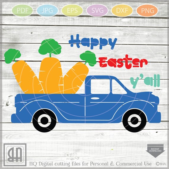 Download Easter truck with carrots svg Vintage Dump truck svg ...