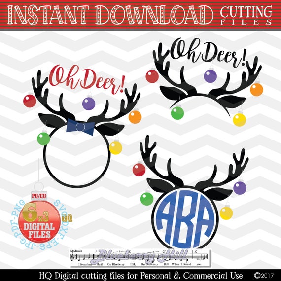 Download Reindeer Svg Reindeer Monogram Svg Reindeer Cut Files | Etsy