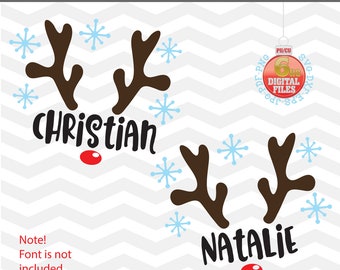 Reindeer Svg - Reindeer face Cut Files - Buy 3 Get 50%, Christmas Reindeer SVG - Reindeer Name Svg - Christmas SVG - Xmas svg - Deer Svg