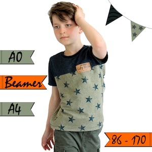 eBook PDF sewing pattern AnniNanni boys&#39; shirt T-shirt
